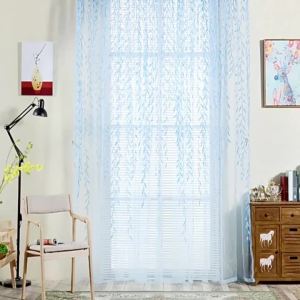 Rèm Cửa Bằng Vải Tuyn Màu Xanh Lá Cây Hiện Đại Thanh Lịch Cho Phòng Khách Phòng Ngủ Nhà Bếp - Trang Trí Cửa Sổ Translucidus Vải Voan 60gsm