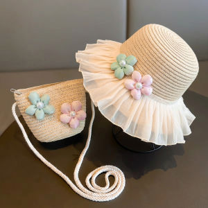 Sun Protection Big Brim Lace Flower Hat for Girls