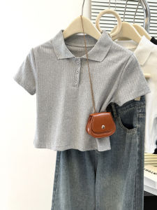 MISHANGYICHU | Slim Fit Short Sleeve Polo T-Shirt Blouse