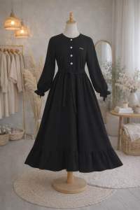 NADHIFA Dress anak perempuan terbaru bahan cringkle premium usia 2-12 tahun