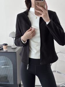 Graphene Stand Collar Slim Fit Jacket Windproof Inner Heat Retention Zipper Top Womens Fashion Autumn Winter New Style Outerwear