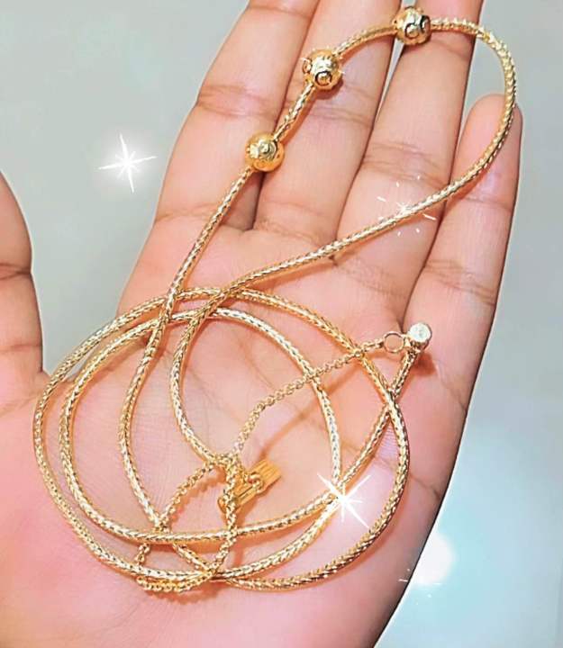 indian gold plated ball thali chain with screw not 916 Lazada