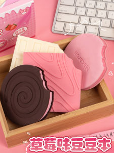 Creative Mini Notebook Strawberry Flavor Bean Book Chocolate Biscuit Sticky Notes Gift Idea Cute Stationery Planner Journal