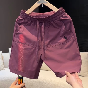 กางเกงขาสั้นชายผ้าโพลีเอสเตอร์ระบายอากาศได้ดี แห้งเร็ว ทรงหลวม กางเกงขายาวทรงตรง ทรงลำลอง แฟชั่นสำหรับฤดูร้อน