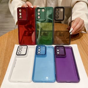 Casing for Honor X8b / X8 / X8A / X9 / X9A / X9B / X7 / X7A / X7b / X6 / X5 Fashion Transparent Glass Lens Film TPU Shockproof Soft Phone Case