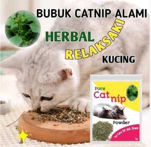 CATNIP CATMINT CAT MINT PURE CATMIN POWDER BIKIN FLY KUCING RELAKSASI