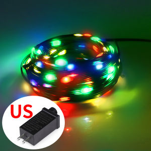 Christmas Decor Outdoor LED String Lights Green PVC Wire High Bright Waterproof With 8 Lighting Modes For NEW Year Festival Deco