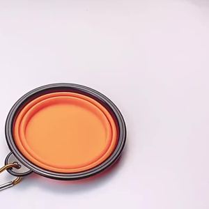 1pc Dog Bowls Pet Collapsible Bowl With Cover Lids Cat and Dog Feeder .Dog Travel Bowls Portable Foldable Water Dish