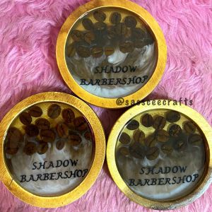 SASSCEE Coffee Beans Acacia Wooden Coaster | Personalized | Gift | Souvenirs | Giveaways