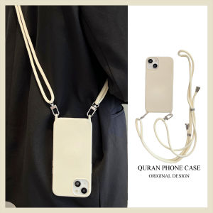 เคสโทรศัพท์ซิลิโคนน้ำเหลว Apple 15 iPhone 14 pro Max Pure White พรีเมี่ยม 16 สายสะพายไหล่ 12 ป้องกันการตกหล่น 11 ป้องกันการตกหล่นทั้งตัว