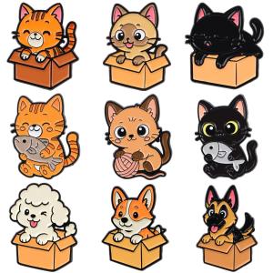 Trâm Cài Áo Hình Mèo Đen Dễ Thương Hoạt Hình Chất Liệu Hợp Kim Kẽm Phụ Kiện Thời Trang Quà Tặng Cho Bạn Bè