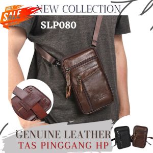 TAS HP PRIA KULIT SELEMPANG KANTONG HANDPHONE TERBARU 2022 SLEMPANG KEKINIAN MULTIFUNGSI SLINGBAG LEATHER IMPORT ANTI AIR MURAH - SLP080