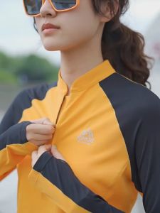 AONIJIE FW5173 Women Quick Drying Sports Long Sleeves Sun Protection Stand Collar Shirt Slim-fitting For Running Daily