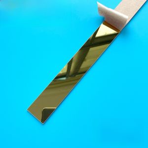 Acrylic Gold Edge Double Eyelid Ceiling Decorative Strip Self Adhesive TV Wall Background Wall Line Border Metal Feeling Sticker Strip