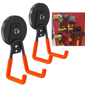 Large Heavy Duty Magnet Hooks Strong Magnetic Utility Hook Nail Free Installation Perfect for Garage Home Gardening Tool Hanging