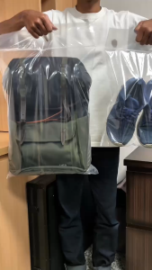 Plastik Klip Plong Pond Jumbo 40x53+7 Ziplock Bening Zipper Baju Kaos Jaket Tebal 0.5 Starindoplast