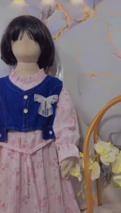 Gamis vania rompi jeans tali pinggang anak perempuan usia 4 - 12 tahun  / pakaian muslimah raya viral anak model kekinian