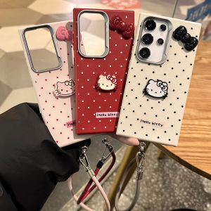 MrHaHa S24ปลอกสำหรับ Samsung หนัง A12 A52 A11มาก A13 A53 A33พิเศษ A14 A15 A22 A32 S23FE A03 A16 A20 A73 A34 A24 4G 5G A35 DIY การ์ตูนเคสสไตล์ย้อนยุคเรียบง่ายสีสันแมวลูกแมวน่ารัก