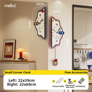 MEISD | Corner Creative Cloud-Shaped Silent Home Clock