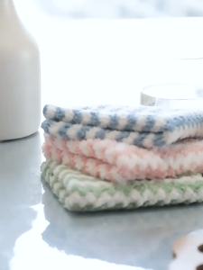 Coral Fleece Dish Cloth - Thick Highly Absorbent Lint-Free & Quick-Drying Kitchen Towels