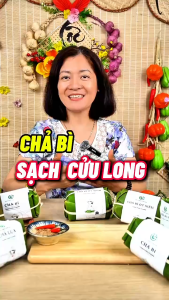 Chả Bì Cửu Long (Giò Bì) – Không Túi Nilon Gói Lá Chuối Không Phụ Gia Nhân Tạo Chuẩn ISO 22000