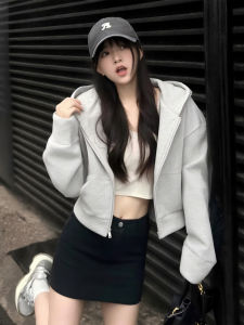 Short Spring Autumn Hooded Jacket