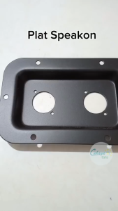 PLAT SPEAKON 2 LUBANG MODEL OVAL