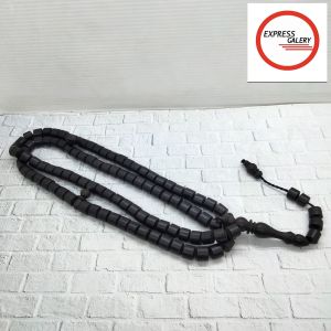 tasbih kayu kelor hitam motif marjan C64