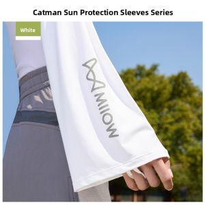Miiow | Cat Woman Ice Silk Loose Sun Protection Sleeve Covers Women Summer 2025 New Breathable UV Protection Outdoor Travel Sunshade Sleeve Covers