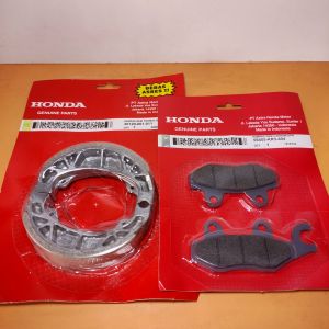 paket kampas rem depan belakang supra x karisma revo abs supra fit lama dispad dan kampas rem tromol