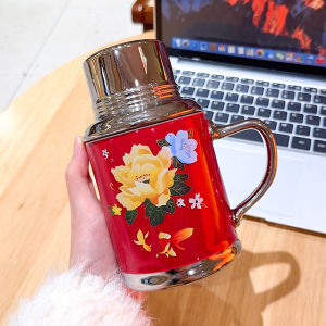 Retro Creative Large Capacity Ceramic Mugs Wedding Gift Couple Water Pot Style Breakfast Mugs Korean Style  Popular Elements