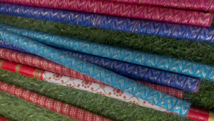 Decorated Colorful Dandiya Sticks for Dance & Garba | Traditional Navratri Celebration Sticks | Large Size 14.4 Inch | Pack of 1 Pair