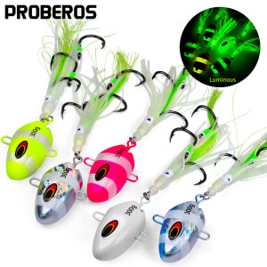 PROBEROS 5Pcs 100 - 300G Metal Jig Fishing Lures - Hard Baits Artificial Bait Spinning Lures Trout Lure Sea Jigs Fishing Tackle