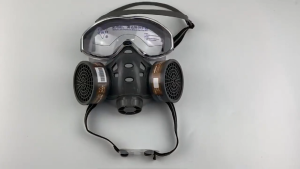COD Masker Gas Respirator Full Face Industrial Bahan Kimia Pabrik Cat Semprot + Safety Glasses 8200
