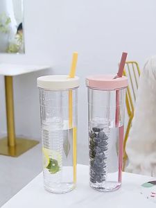 Home2U🏡 700ml Straw Cup INS Water Cup Students Teacups Outdoor Drinking Cup Picnic Travel Supplies 700ml吸管杯INS水杯学生茶杯户外饮水杯野餐旅行用品