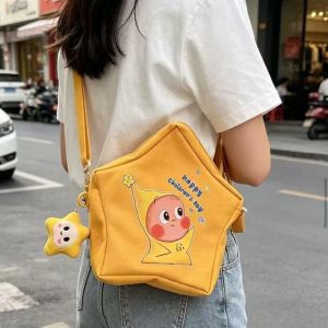 clu POP MART Twinkle Twinkle Cute Cartoon Canvas Crossbody Bag with Adjustable Shoulder Strap ulc