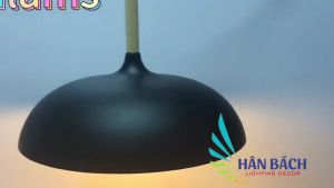 Đèn HÂN BÁCH chao thả trần trang trí bàn ăn đèn thả trang trí nhà hàng quán cà phê đuôi gỗ