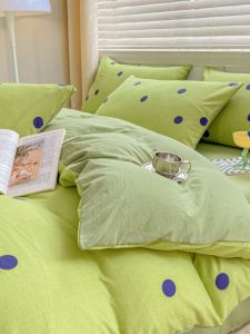 Fresh Double-Layer Yarn Duvet Cover One-Piece 1.5M Student Dormitory Non-Cotton Pure Cotton Duvet Cover Bedding Single Bed Quilt