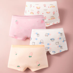 Pure Cotton Childrens Underwear for Girls Mid Waist Shorts Briefs 360 Degree Boxers Antistatic Moisture Wicking Breathable