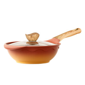 AMERCOOK | Retro Clay Non-Stick Frying Pan for One or Two People