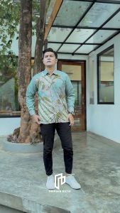 PRIPOEN BATIK Kemeja Batik Pria Lengan Panjang Baju Batik Pria Batik Pekalongan Kemeja Batik Modern Kemeja Kantor Pria