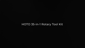 HOTO Rotary Tool Kit 35-in-1 5-Gear (5-25Krpm) 0.9Nm Circular LED 2000mAh Cordless Rechargeable