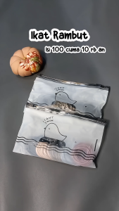 Ikat Rambut 100 pcs Karet Polos Elastis Gaya Korea untuk Wanita Dewasa Berkualitas Bagus Kekinian