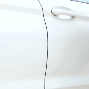 4pcs Car Door Transparent Anti-collision Protector Bar Stickers Side Edge Protection Guards Rear View Mirror Cover Protection Strip Door Guard Rubber Handle Anti Scratch Protector Film