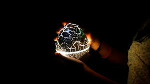 Crack Dinosaur Egg Bluetooth Starry Sky Projection Light Indoor Water Ripple Laser Portable Light Speaker Atmosphere Nightlight