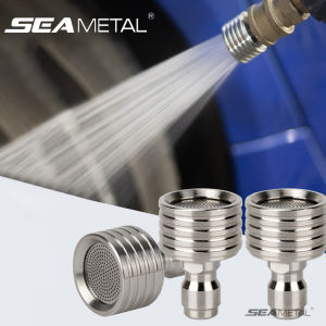 SEAMETAL High Pressure Interface Washing Nozzle Stainless Steel Shower Blades 1/4 Quick Connect Wash Cars Garden Tools