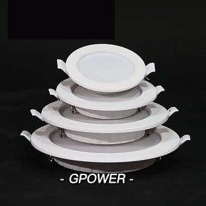 Gpower Ultra Thin LED Pin Light Ceiling Light Panel Lights 3 Colors 3500K/4000K/6500K 5W / 9W/12W LED Recessed Downlight for Living room Bedroom Bathroom Office