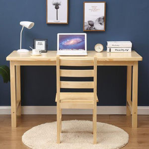 Thickened Solid Wood Computer Desk for Children Home Study Desk Student Writing Table Simple Modern Style No Assembly Required