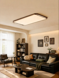 FANCY LAMP CLUB | Modern Retro Walnut Color Creative Full Spectrum Ceiling Light
