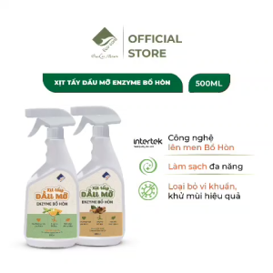Xịt tẩy dầu mỡ Enzyme bồ hòn ECOCARE 500ml tinh dầu Quế/Cam Sả kháng khuẩn làm sạch thiết bị nhà bếp